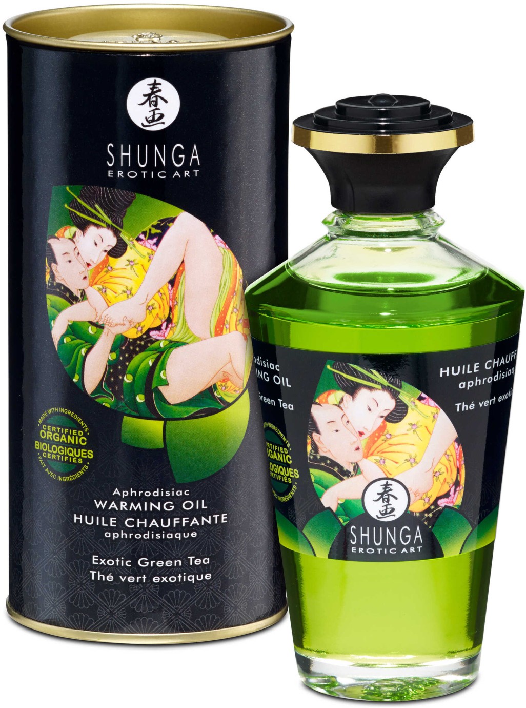 Shunga afrodiziakálny hrejivý sľúbateľný olej – Midnight Sorbet (100 ml)
