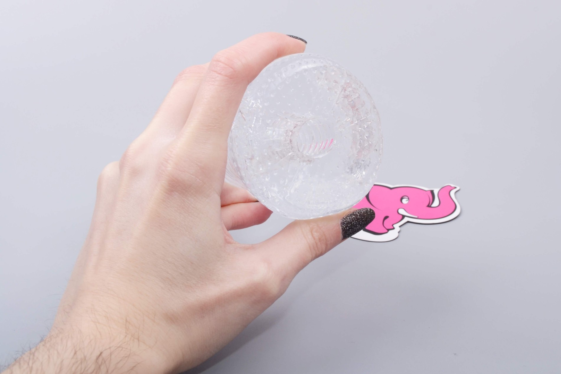 Masturbátor Clear Jack, v ruke