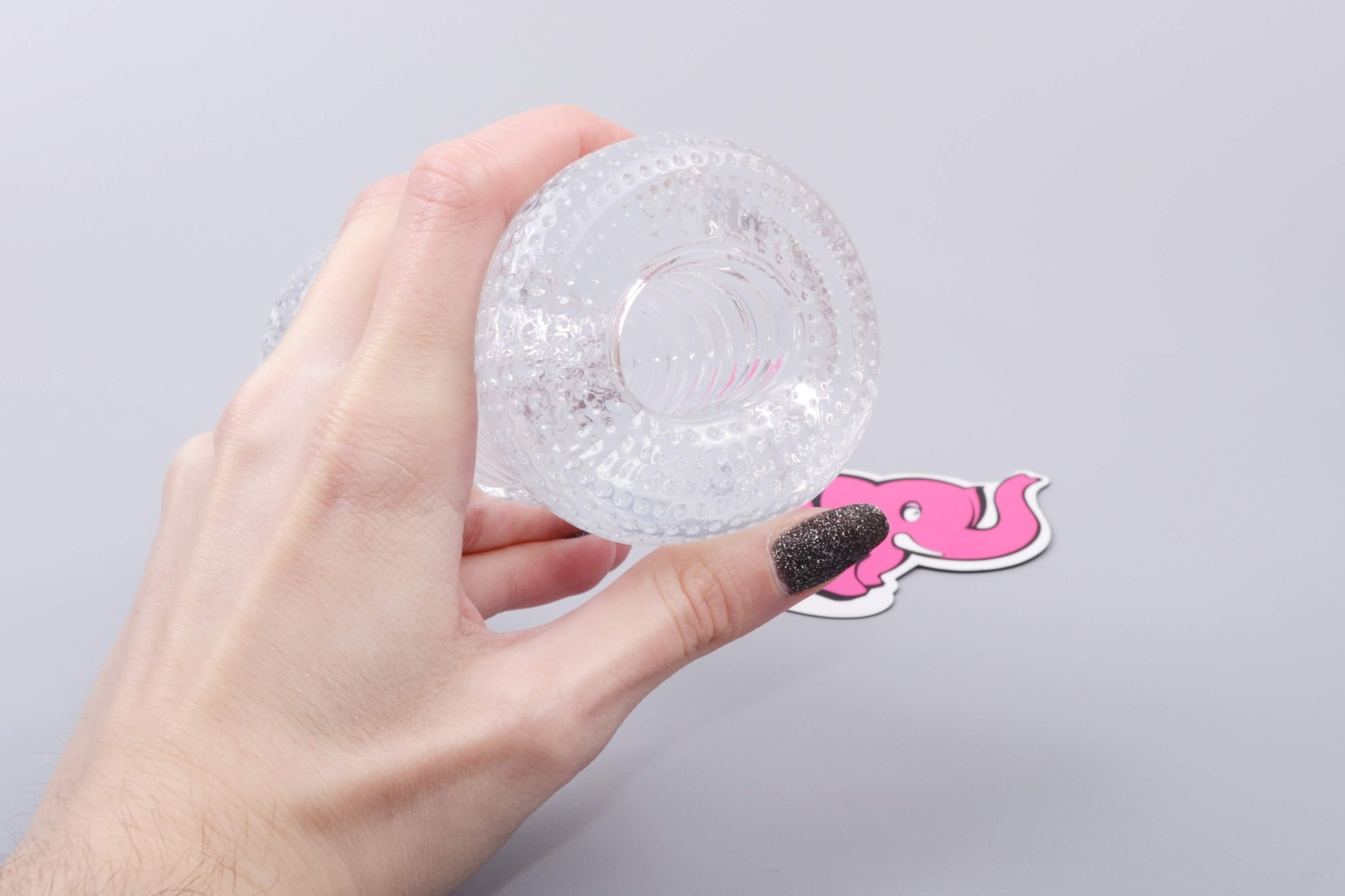 Masturbátor Clear Jack, v ruke