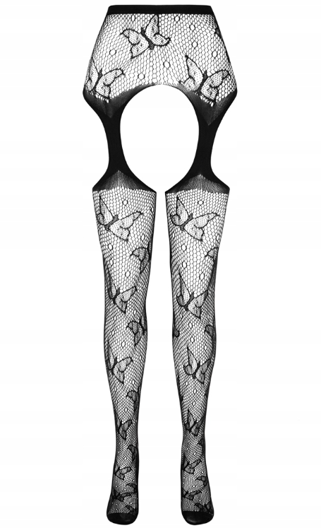 EKO Passion pančuchy s falošnými podväzkami Butterflies