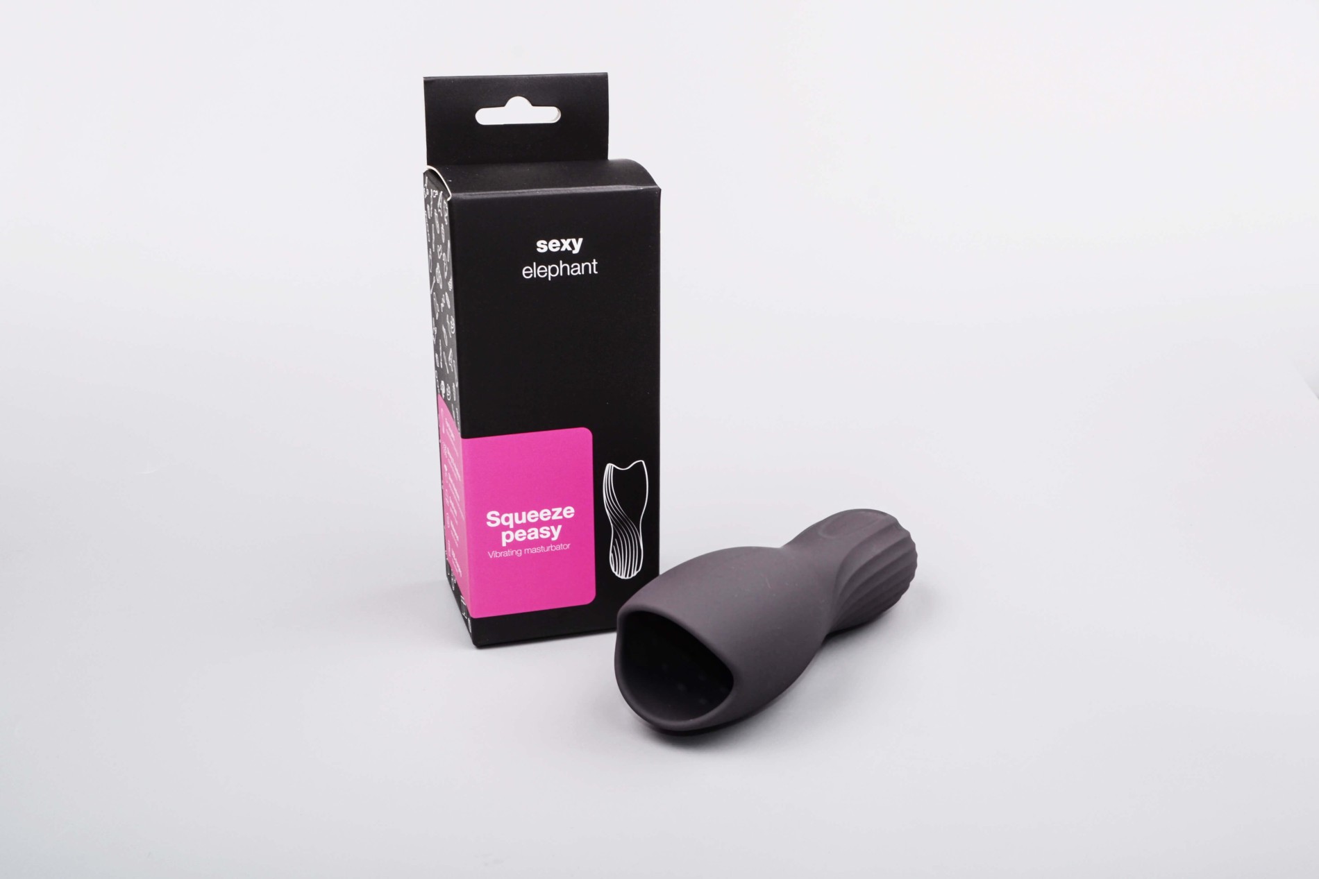 Vibračný masturbátor Squeeze-peasy (14 cm), obal