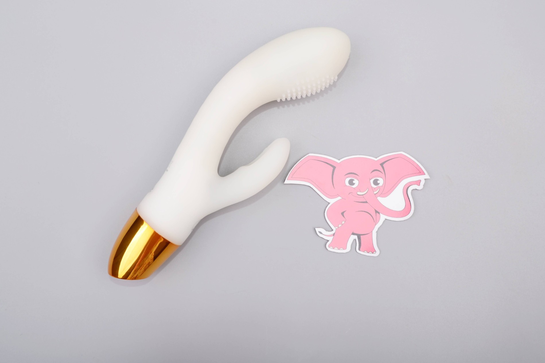 Svietiaci silikónový vibrátor s výbežkom na klitoris Lumisphere Bunny (19,5 cm)