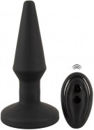 RC nafukovací vibračný análny kolík s diaľkovým ovládaním (14,5 cm)