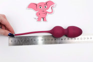 Vibračné venušine guľôčky Juicy Plum s diaľkovým ovládaním, rozmery