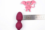 Vibračné venušine guľôčky Juicy Plum s diaľkovým ovládaním, rozmery
