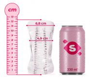 Masturbátor Clear Jack (12,4 cm) + darček erekčný krúžok