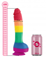 Dildo s prísavkou Rainbow Lust (24,5 cm)