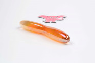 Sklenené dildo Sensualist (18 cm) + darček Toybag