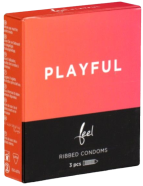 Feel «Playful» condoms with intense ribs - stimulating for HIM 3 pcs