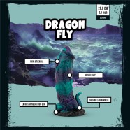 MYTHICAL MATES - Dragonfly Dildo Fialovo-zelený