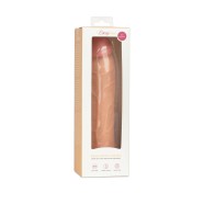 Dildo bez gúľ 22,5 cm - béžové