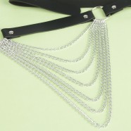All-match trend metal tassel dark punk chain belt