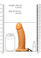 Dutý pripínací strap-on Jim (18,5 cm)