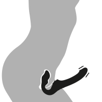 Vibračný strapless pripínací penis s diaľkovým ovládaním Magic Mike (21 cm)