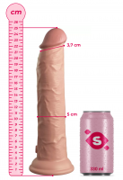 Realistický vibrátor s prísavkou z dvojitého silikónu Pipedream King Cock Gigant s diaľkovým ovládačom (25 cm)