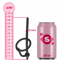 Silikónový spermie stopper s krúžkom a zátkou Pissing Pleasure (6 mm)