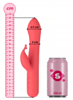Vibrátor s výbežkom na klitoris Tulip (22 cm) + darček Toybag
