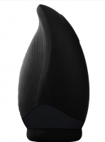 Ramrod Heating Squeezable Vibrating Stroker Black nahrievací stláčateľný masturbátor (15,5 cm)