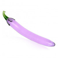 Sklenené dildo Mr. Eggplant (19 cm)