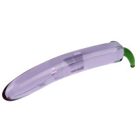 Sklenené dildo Mr. Eggplant (19 cm)