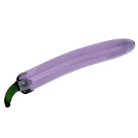 Sklenené dildo Mr. Eggplant (19 cm)
