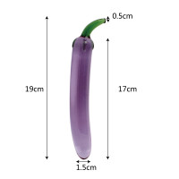Sklenené dildo Mr. Eggplant (19 cm)
