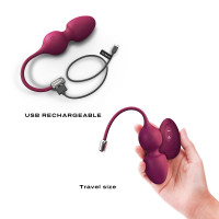 Vibračné venušine guľôčky Juicy Plum s diaľkovým ovládaním