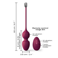 Vibračné venušine guľôčky Juicy Plum s diaľkovým ovládaním