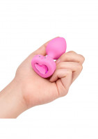 B-Vibe vibračný análny kolík Heart S/M s diaľkovým ovládaním