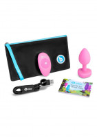 B-Vibe vibračný análny kolík Heart S/M s diaľkovým ovládaním + darček ToyCleaner 75ml