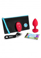 B-Vibe vibračný análny kolík Heart M/L s diaľkovým ovládaním