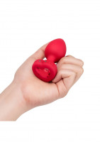 B-Vibe vibračný análny kolík Heart M/L s diaľkovým ovládaním