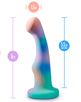 Silikónové dildo s prísavkou Opal Dreams Aqua (15,2 cm)
