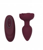 Svietiaci análny kolík s dotykovým tlačidlom Rose Flash (9,5 cm)