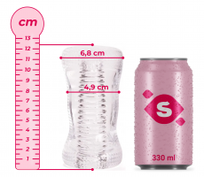 Masturbátor Clear Jack (12,4 cm) + darček erekčný krúžok