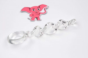Sklenené dildo Heaven Gate (16 cm) + darček Toybag