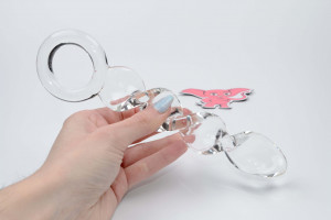 Sklenené dildo Heaven Gate (16 cm) + darček Toybag