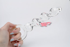 Sklenené dildo Heaven Gate (16 cm) + darček Toybag