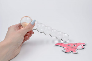 Sklenené dildo Icicles No. 3 (20 cm) + darček Toybag