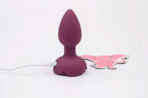 Svietiaci análny kolík s dotykovým tlačidlom Rose Flash (9,5 cm)