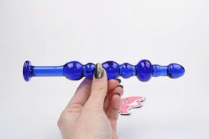 Sklenené dildo Noble Illusion No.1 (16 cm) + darček Toybag