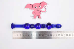 Sklenené dildo Noble Illusion No.1 (16 cm) + darček Toybag