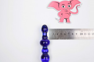 Sklenené dildo Noble Illusion No.1 (16 cm) + darček Toybag