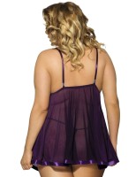 Plus size fialová košieľka Mysterious Love