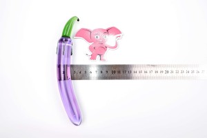 Sklenené dildo Mr. Eggplant (19 cm)