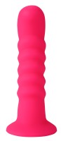 Silikónové dildo s prísavkou Hot Pink (18 cm)