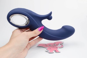 Vibrátor s výbežkom na klitoris Blissful G-Spot Thrill (20 cm)