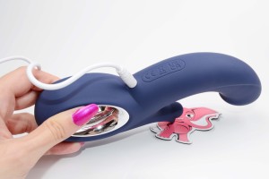 Vibrátor s výbežkom na klitoris Blissful G-Spot Thrill (20 cm)