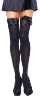 Leg Avenue Nylon Thigh Highs with Bow 6255 Black