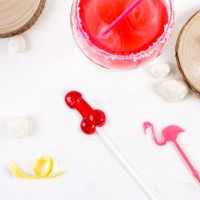 STRAWBERRY DAIQUIRI PENIS LOLLIPOP WITH ALCOHOL